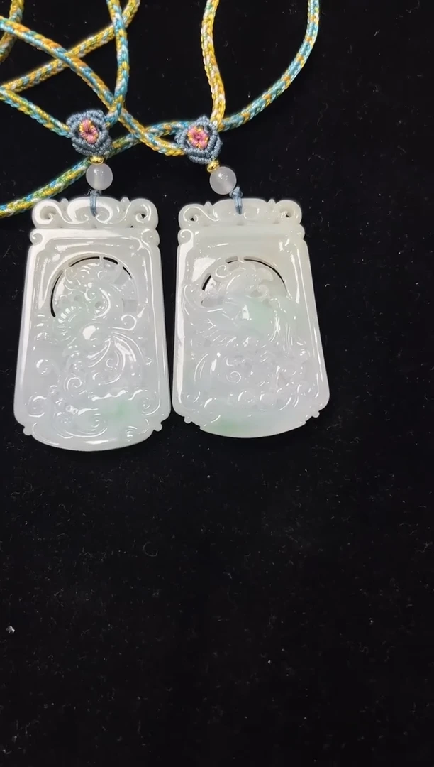 颈饰未镶嵌翡翠龙凤对-571555