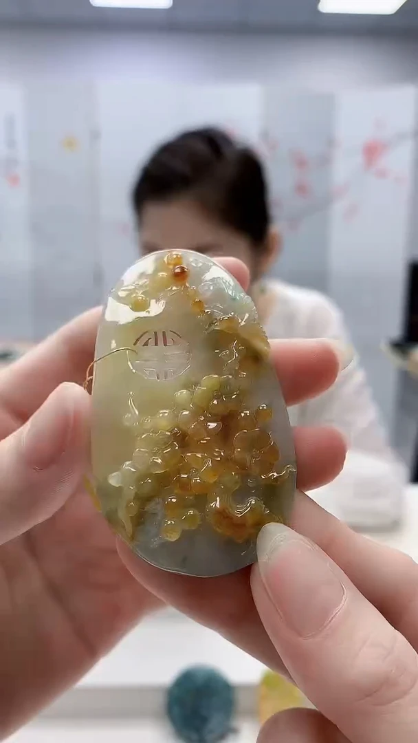 未镶嵌定制翡翠3099ry-毛货挂件35