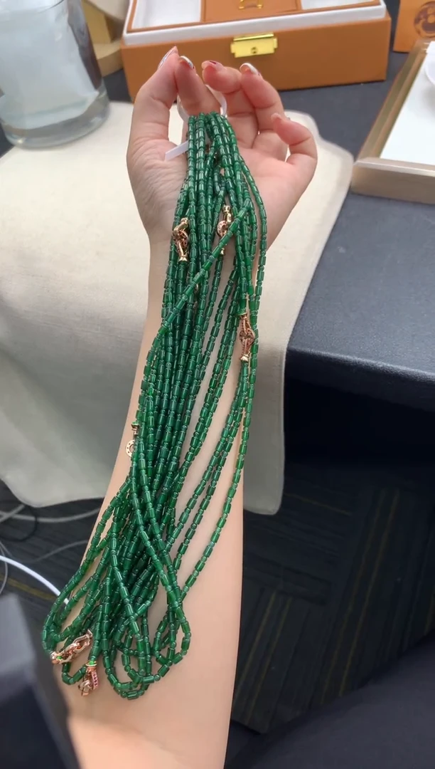 项链未镶嵌翡翠FC447 翡翠桶珠项链 多样性发其一