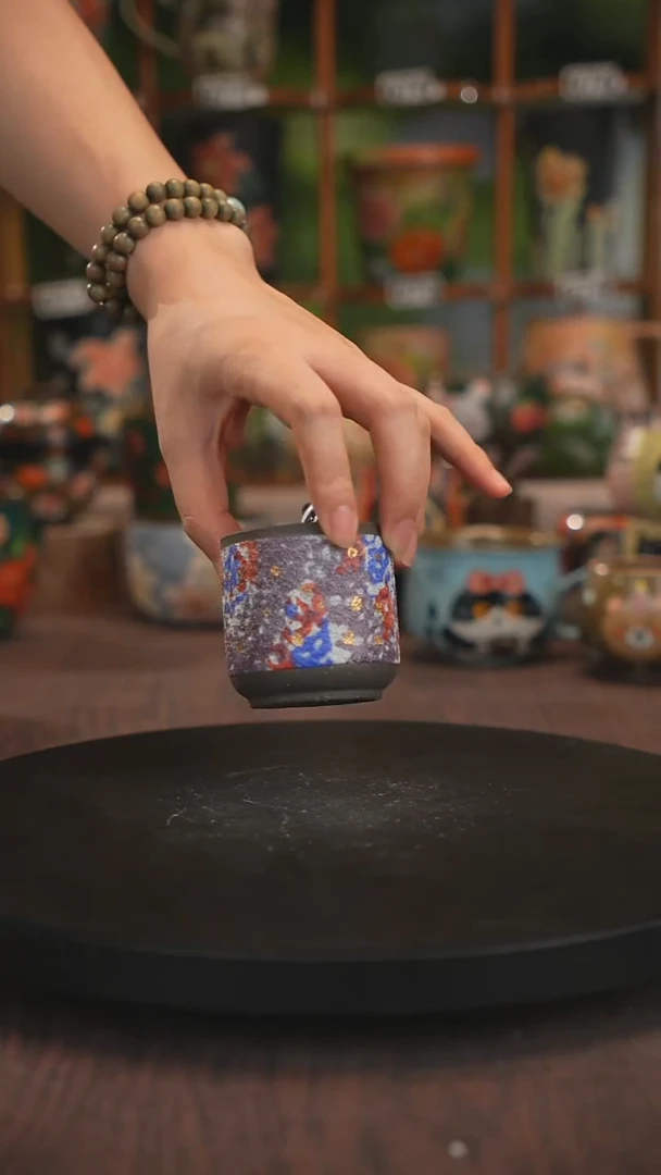 紫砂 手绘釉下彩