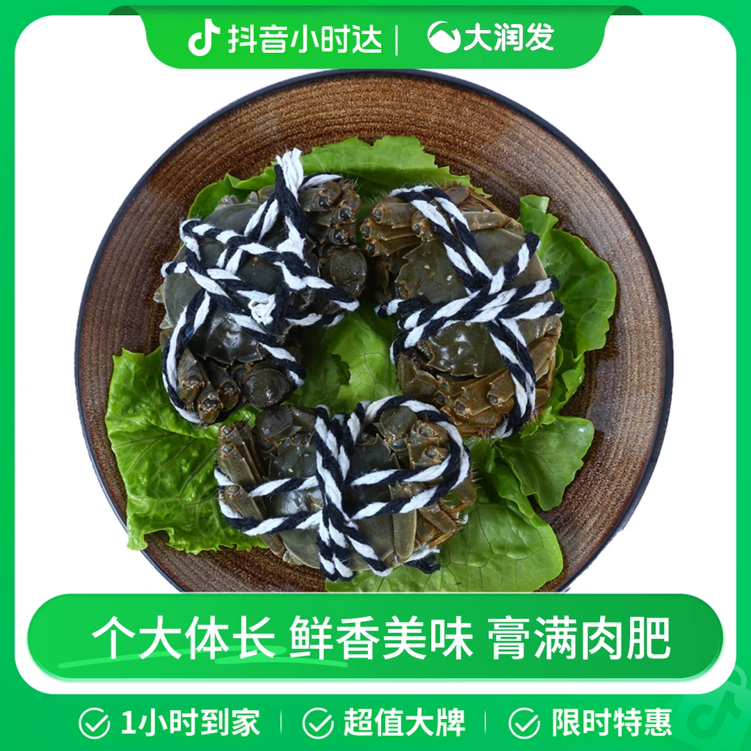 大闸蟹2.5两(母)110-125克/只*4