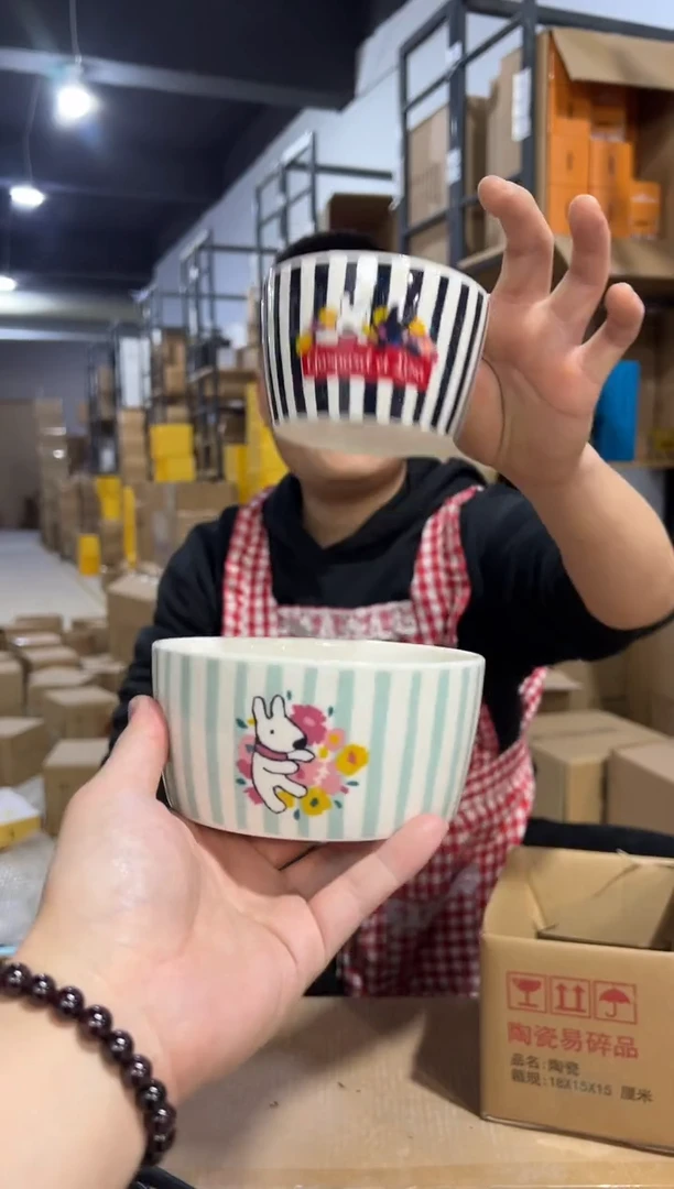 【闪购商品】杯条纹大小碗2件套