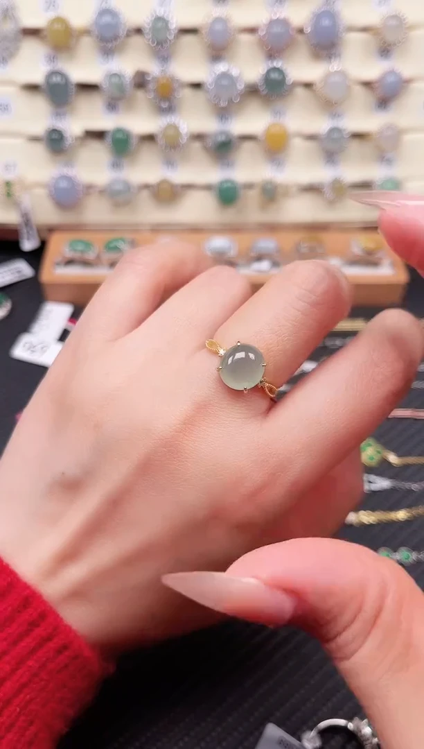 【闪购商品】翡翠戒指银S925镶嵌戒指