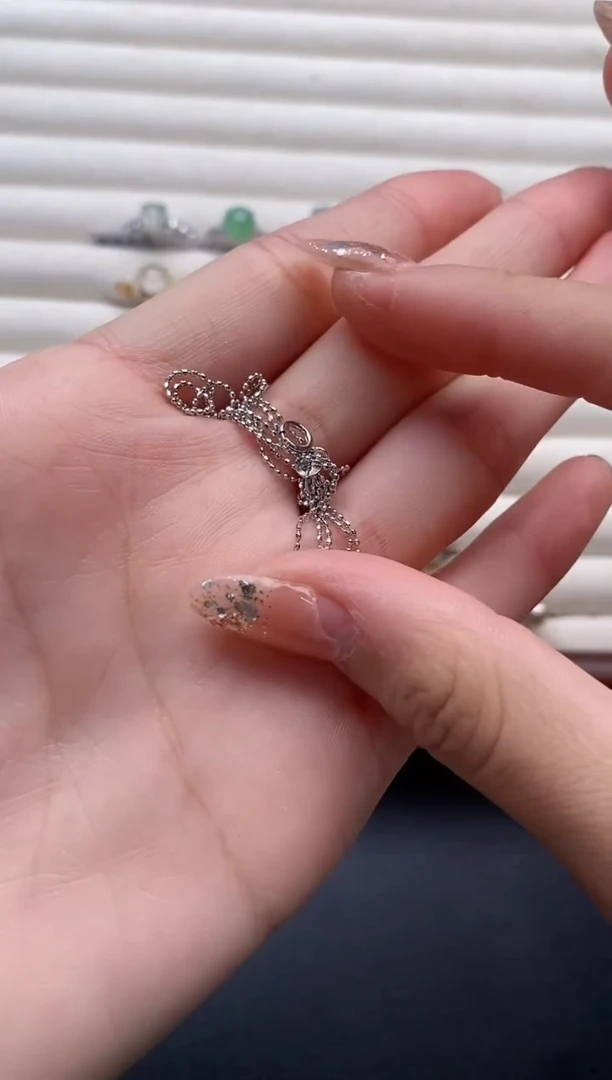 银S925镶嵌戒指翡翠5555555+2