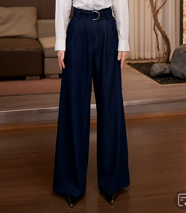 【时髦至简】Molly 显瘦重工新款长裤直筒小个子显高 裤子 M2601042