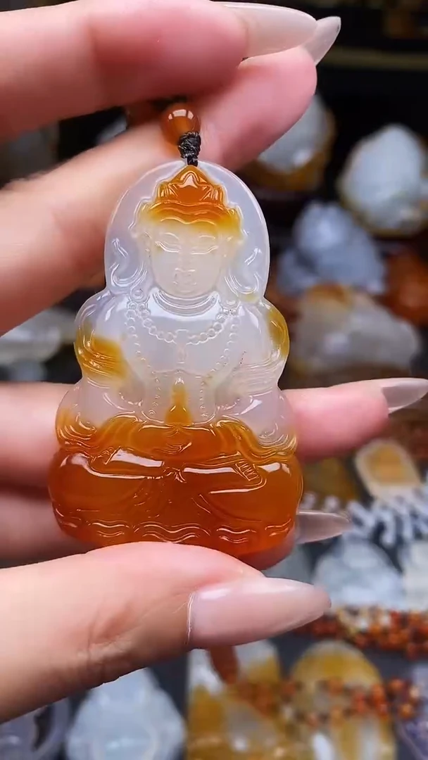 玛瑙/玉髓颈饰未镶嵌沂****心aa