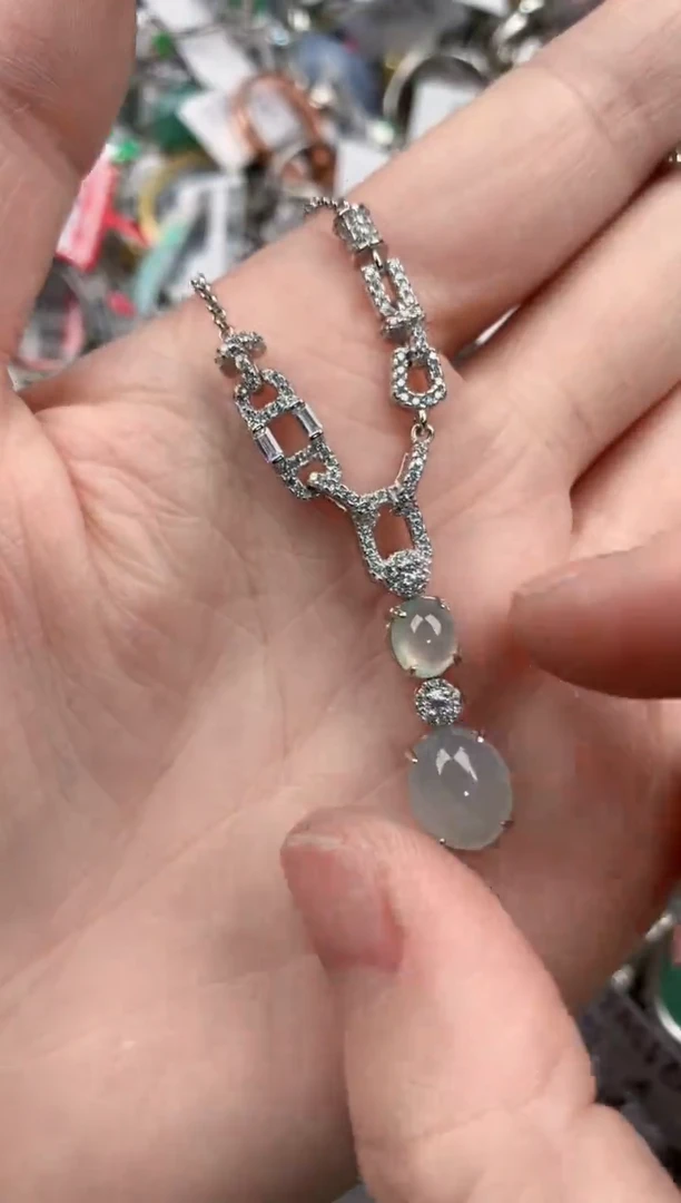 银S925镶嵌戒指翡翠555----5