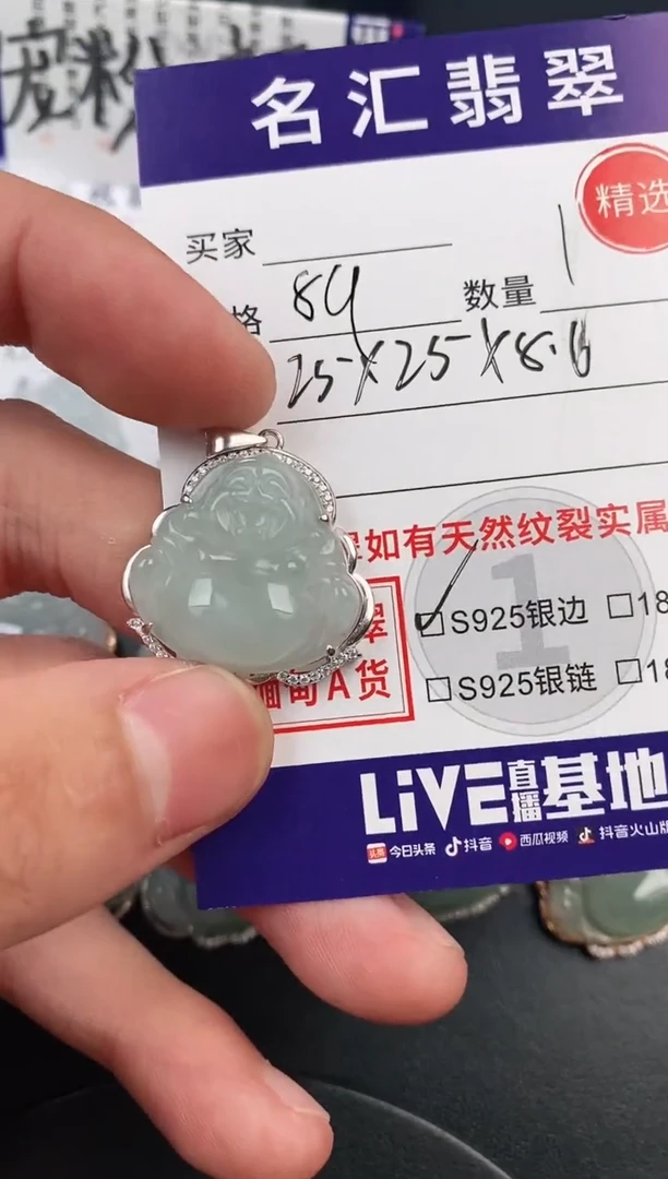 翡翠银S925镶嵌颈饰·