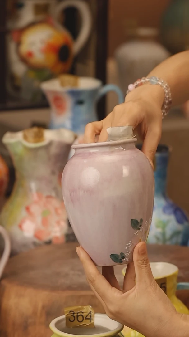 陶瓷172景德镇设计师手作花器摆件侘寂风