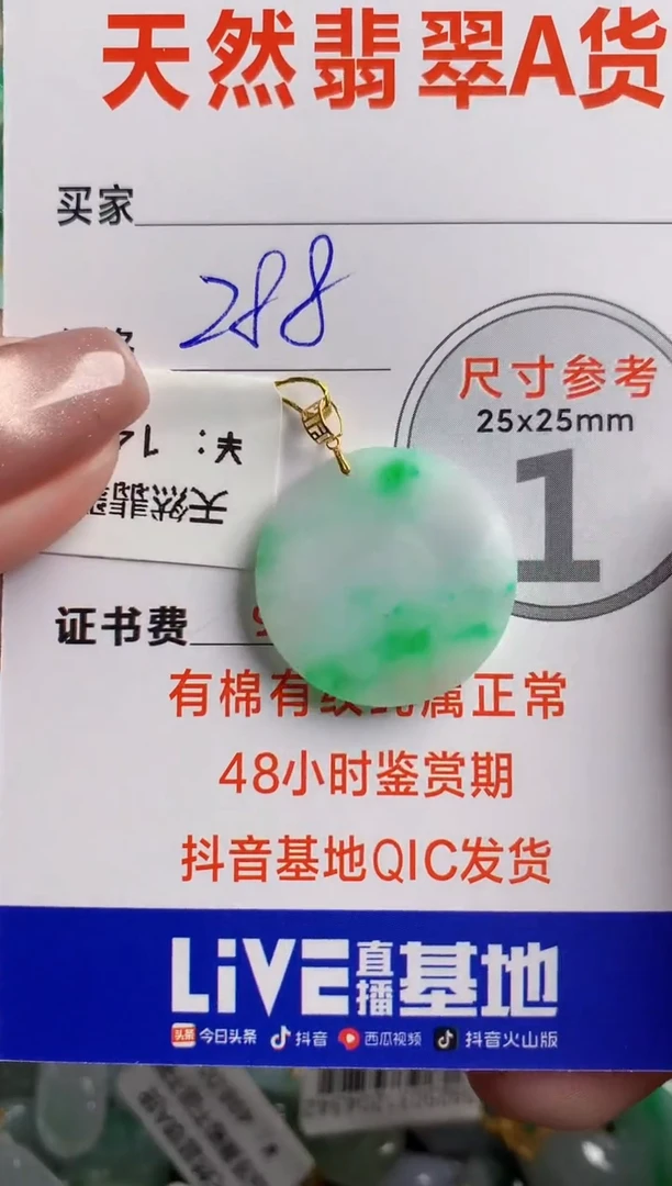 翡翠18K金镶嵌颈饰0732225273