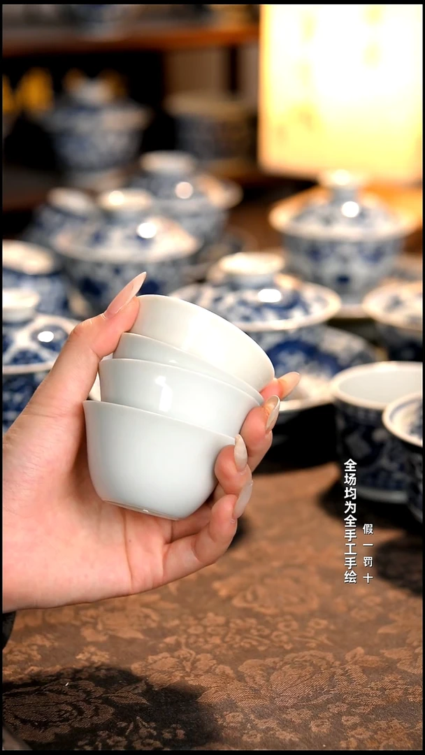 景德镇全手工手绘柴窑茶器福利