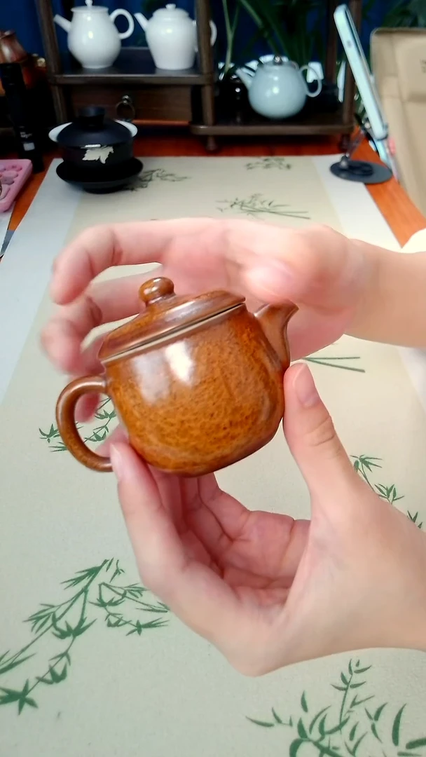 窑变效果精品手把陶壶 手把件