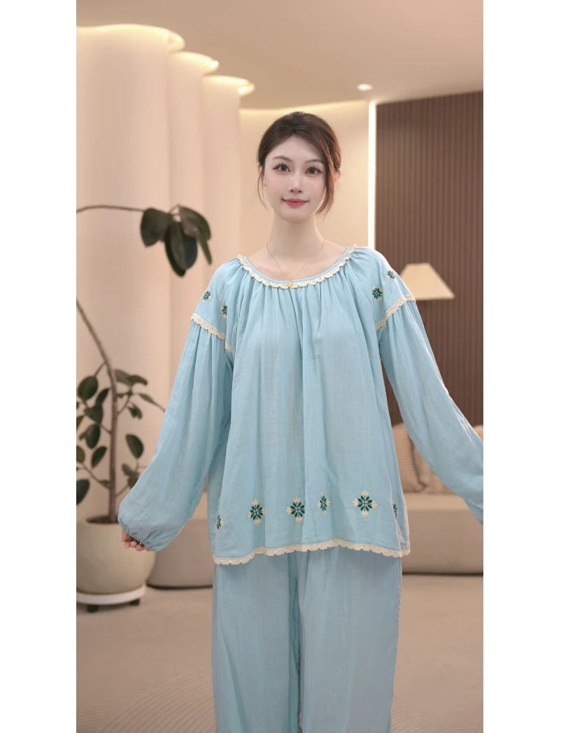 DM定制【云水蓝】设计款家居服套装QQQ