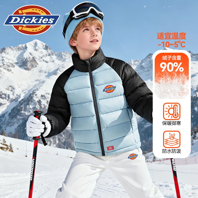 Dickies童装男童羽绒服冬季新款中小童防水抗寒外套男孩90绒冬装