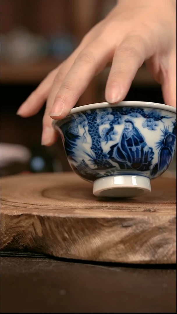 手绘 高温现代瓷  柴窑   人物大压100C
