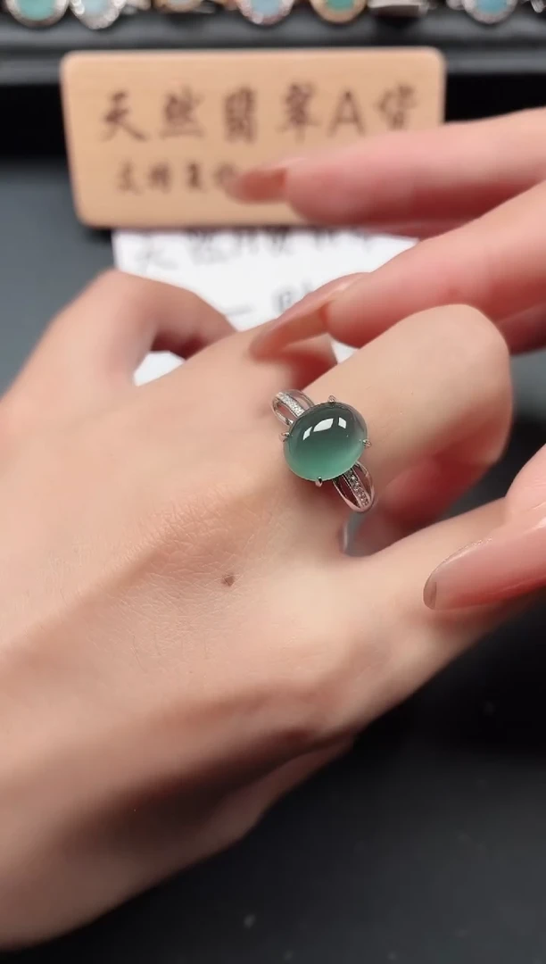 银S925镶嵌戒指翡翠1111