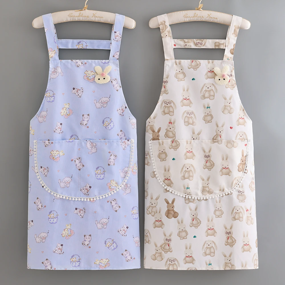 25年耐脏防油防污舒适透气工作服餐饮服务员上班围裙家用干活罩衣