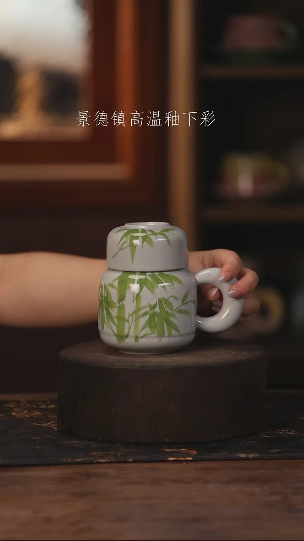 陶瓷景德镇高温釉下手绘陶瓷232