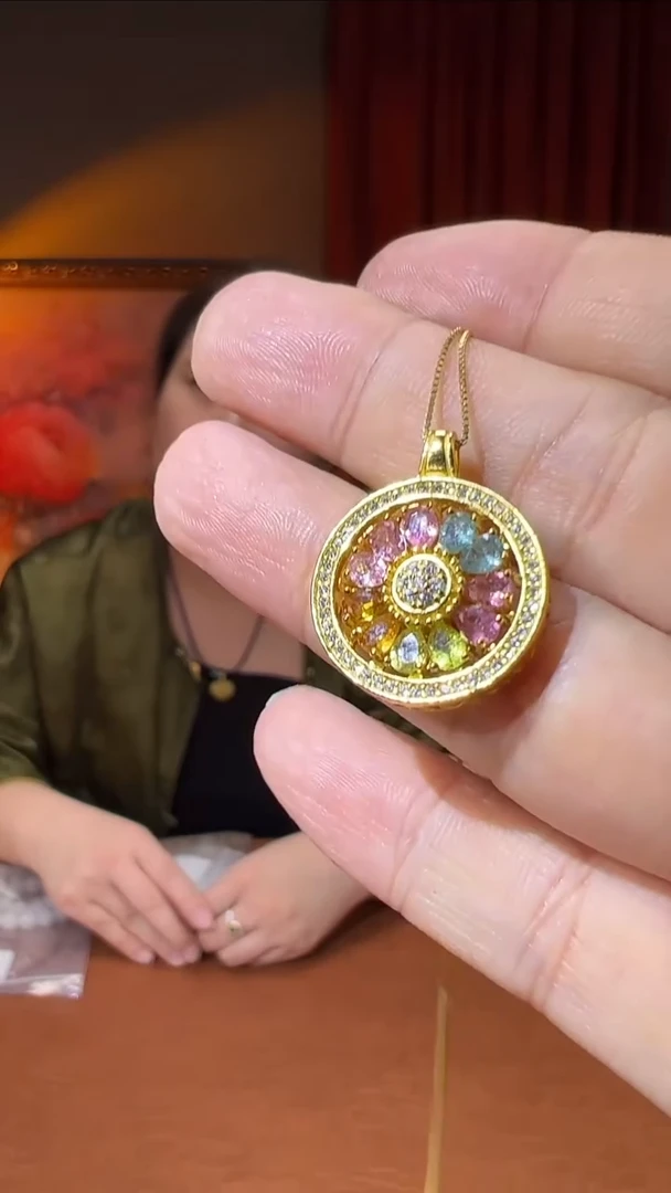 颈饰银S925镶嵌碧玺KT25112309