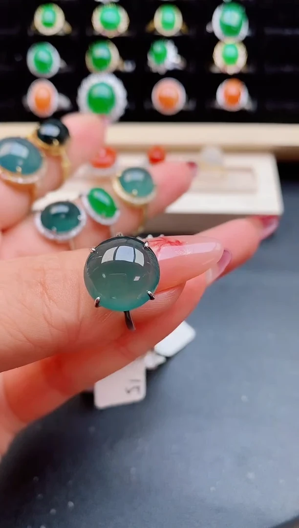 【闪购商品】翡翠戒指银S925镶嵌321321
