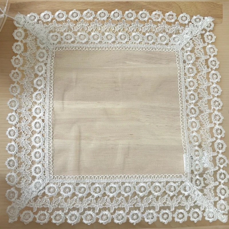 PB005-4水溶花边（40*40cm）网纱小电器垫巾水果盘盖巾
