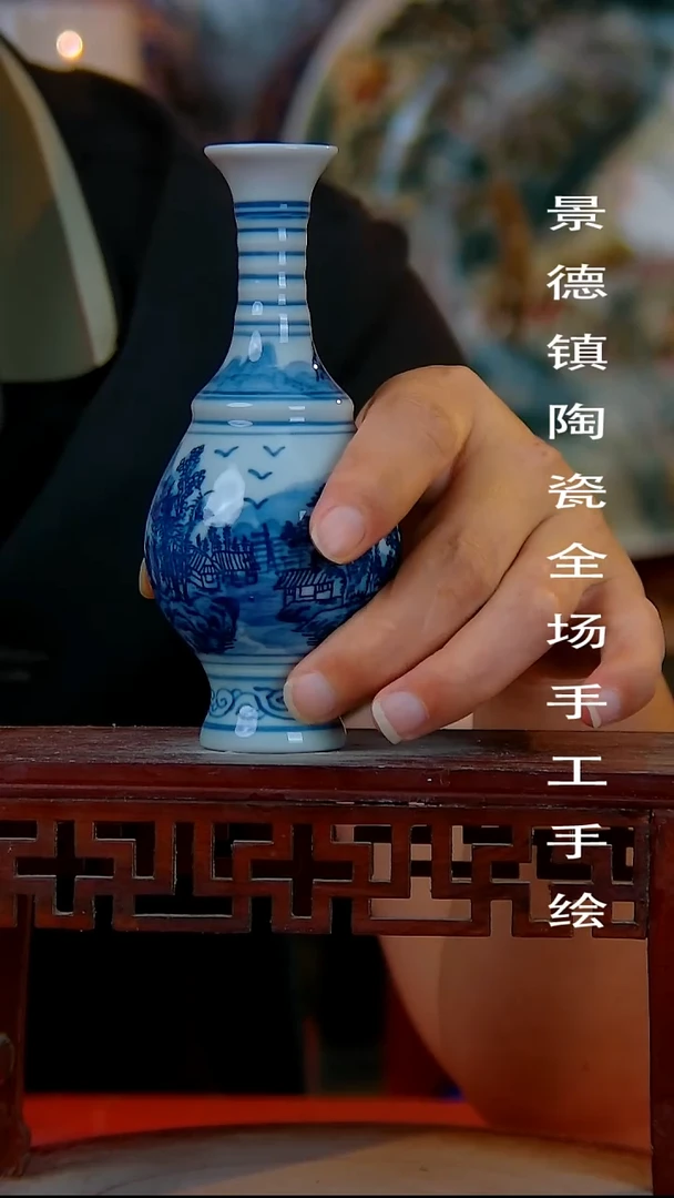 摆件手景德镇陶瓷 全场手工绘