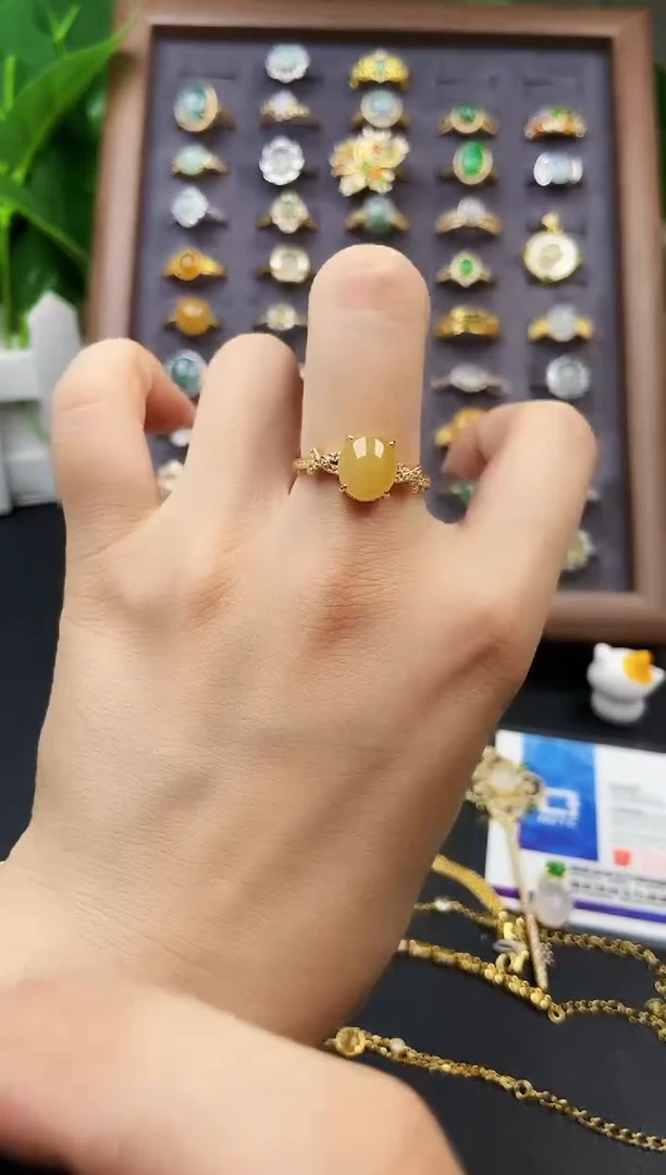 银S925镶嵌戒指翡翠12