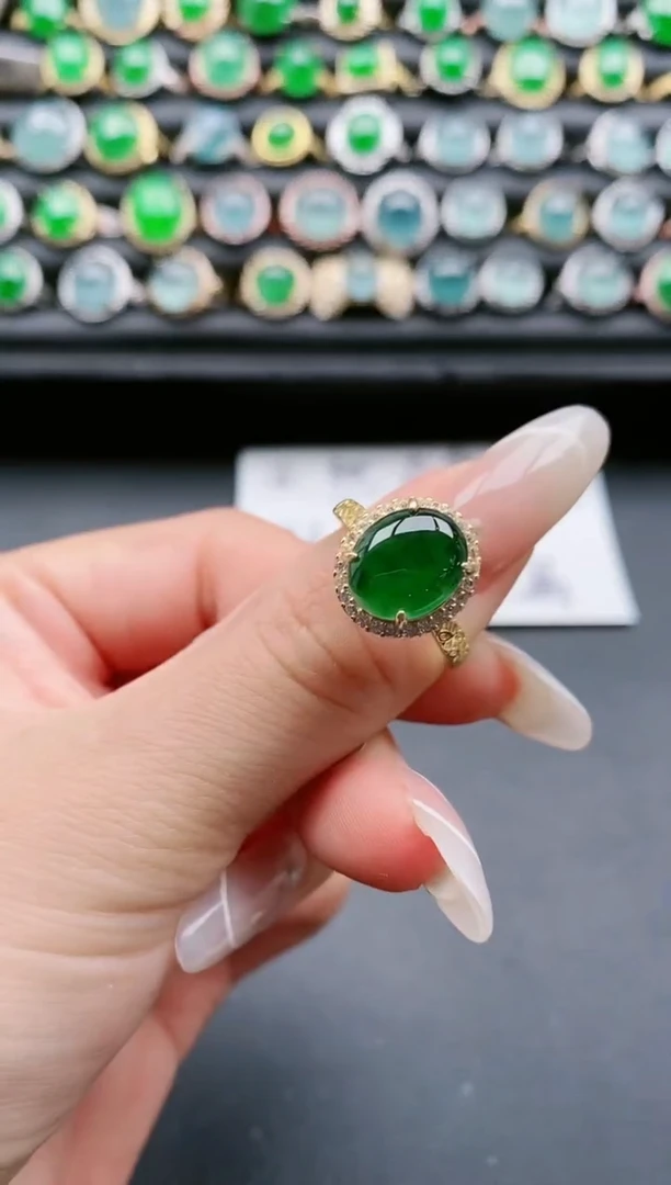 【闪购商品】翡翠戒指银S925镶嵌111111111