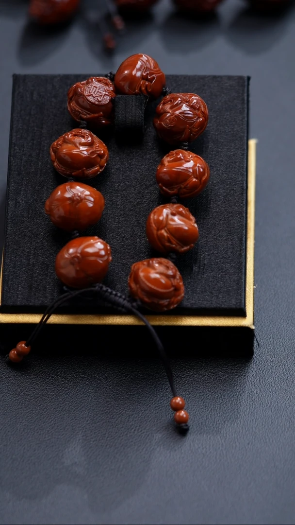 手串橄榄核阿*荷叶财神23