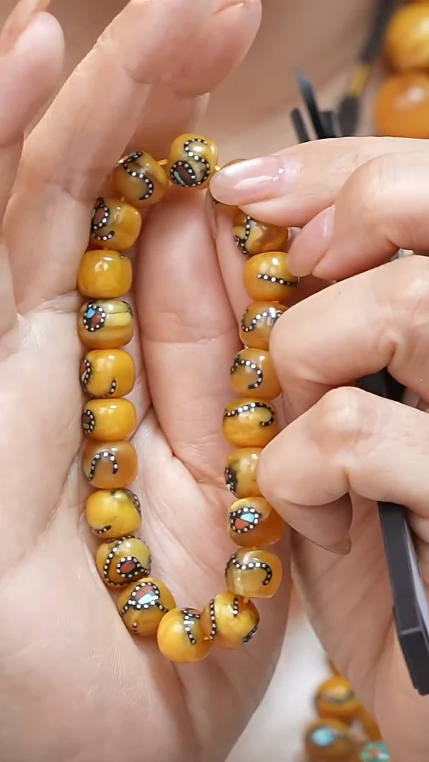 蜜蜡颈饰未镶嵌3202天然蜜蜡珠宝奇石全部保真