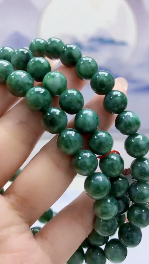 定制翡翠未镶嵌4852xx-毛货珠链62