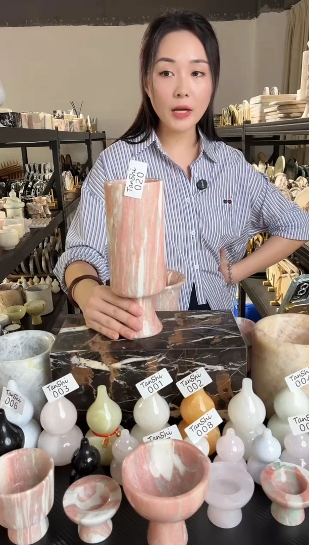 石材M***?020宝粉花瓶