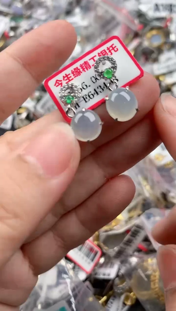银S925镶嵌戒指翡翠333   8