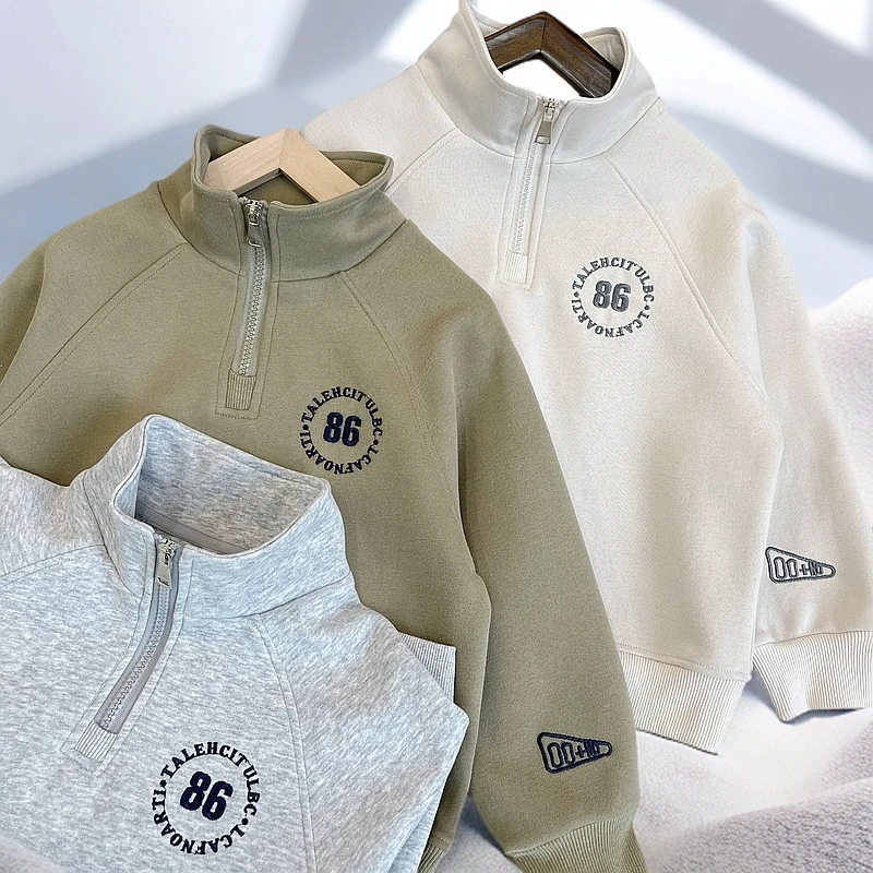 儿童拉链衫卫衣卫裤运动套装印花中大童秋款宽松男女童款15005