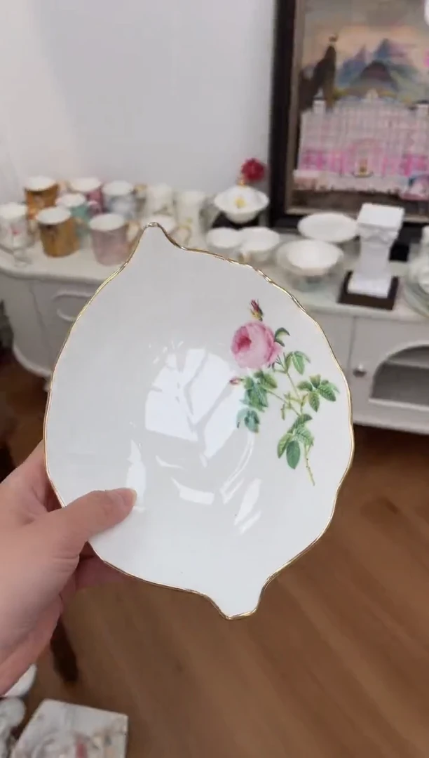 杯玫瑰高骨骨瓷微瑕不退换小叶盘