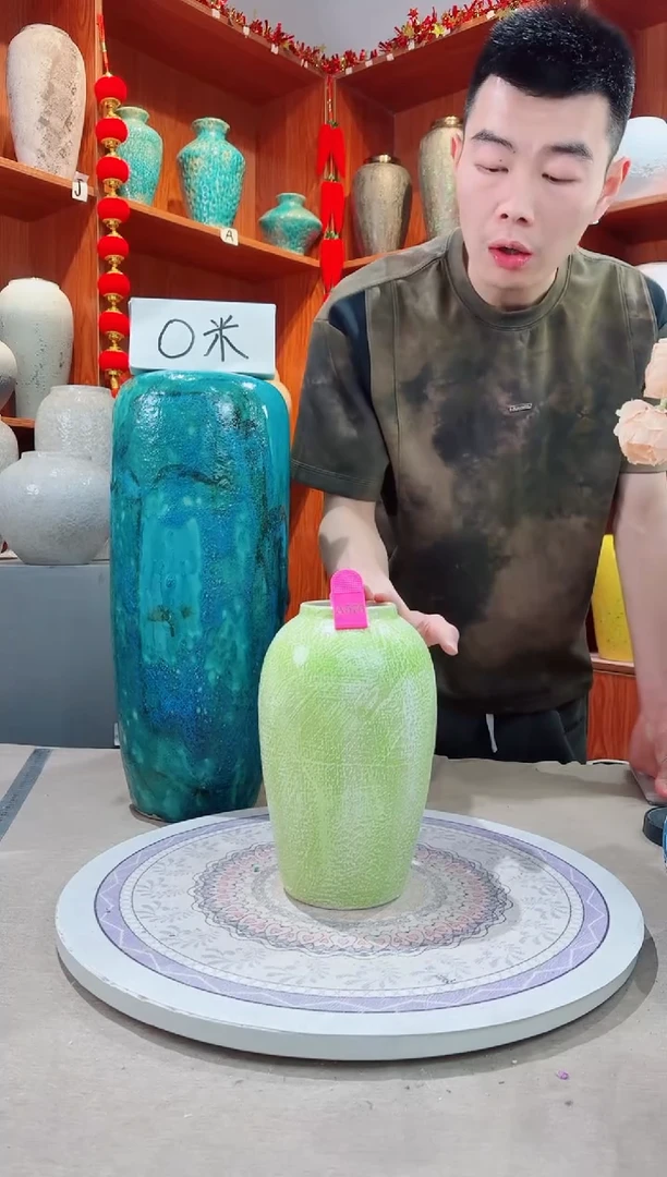 瓶陶瓷花瓶 无花 福利 不能装水 a576