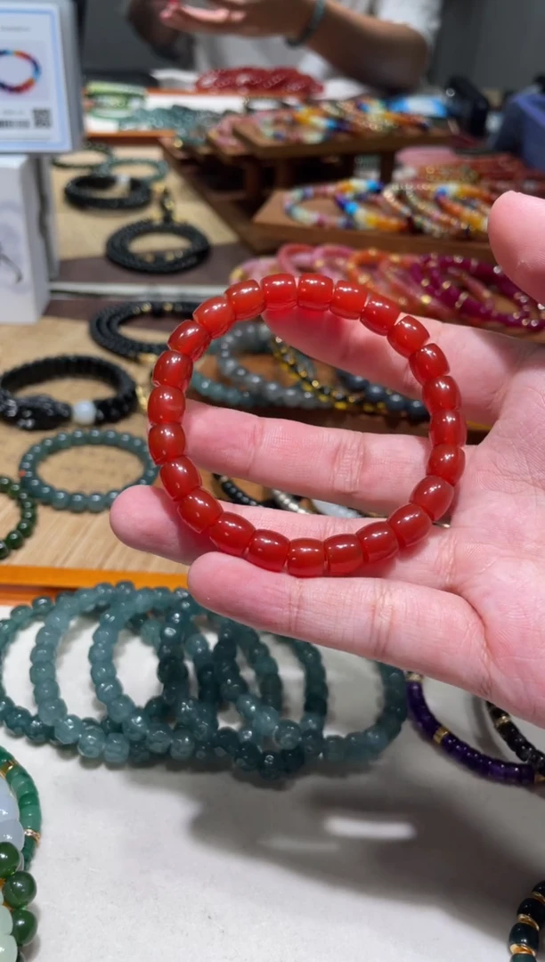 未镶嵌手串玛瑙/玉髓8mm直接红玛瑙手串