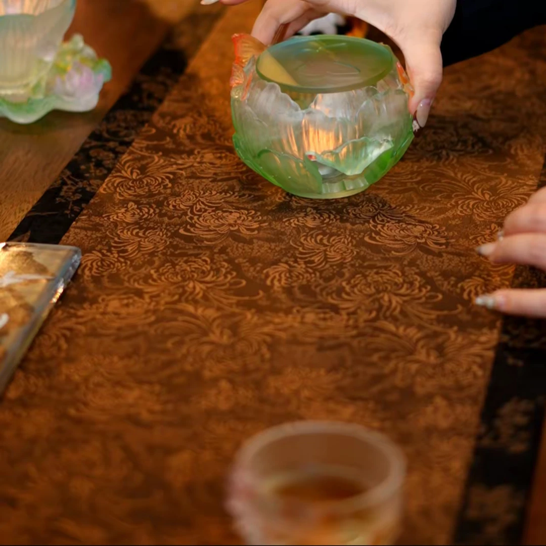 【茶器甄选】金菊茶巾茶垫y 100*33（BJ0005）