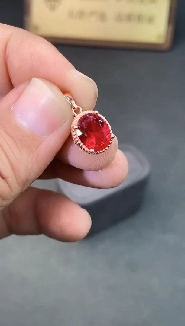 颈饰银S925镶嵌红宝石.....