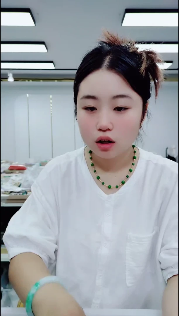 翡翠未镶嵌颈饰1153满天星项链
