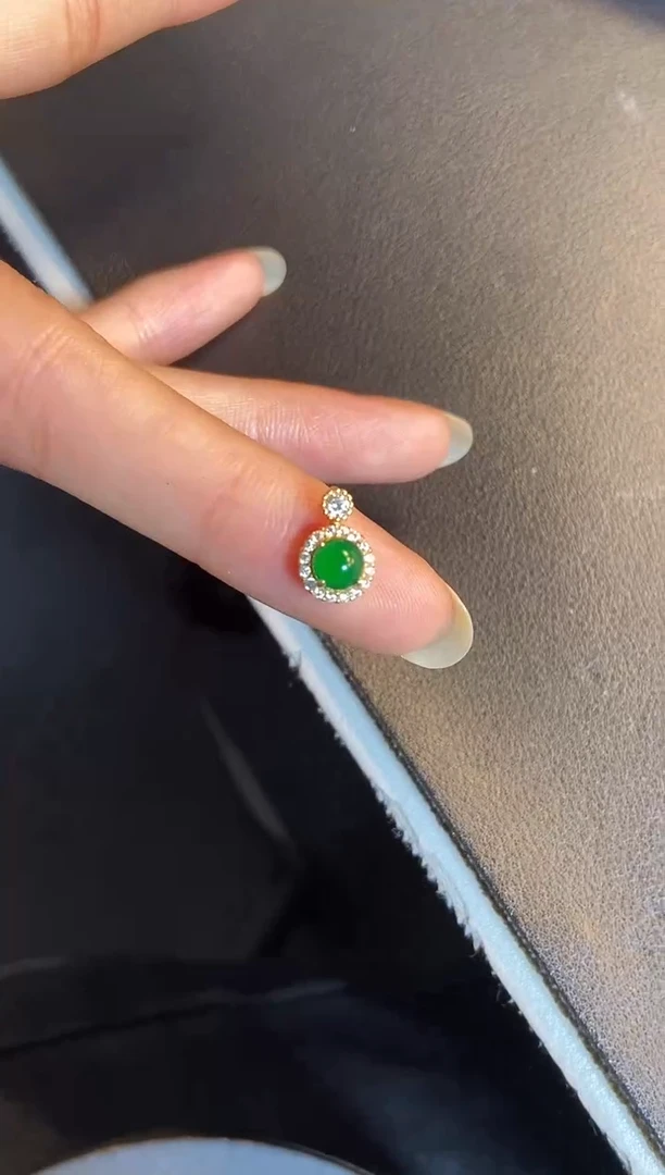 吊坠(不含链)银S925镶嵌翡翠1