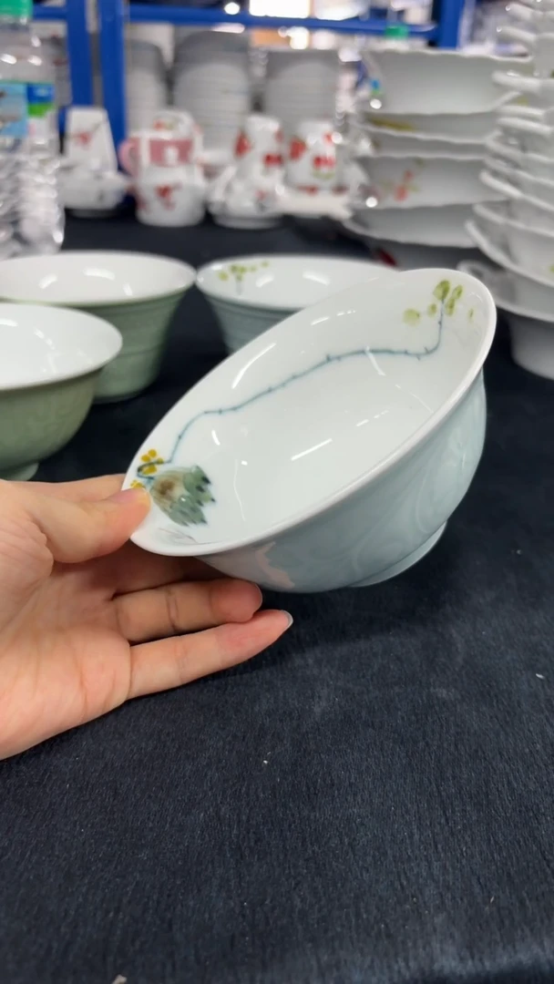 瓷片景德镇高温釉中彩-天青釉小正德蜻蜓