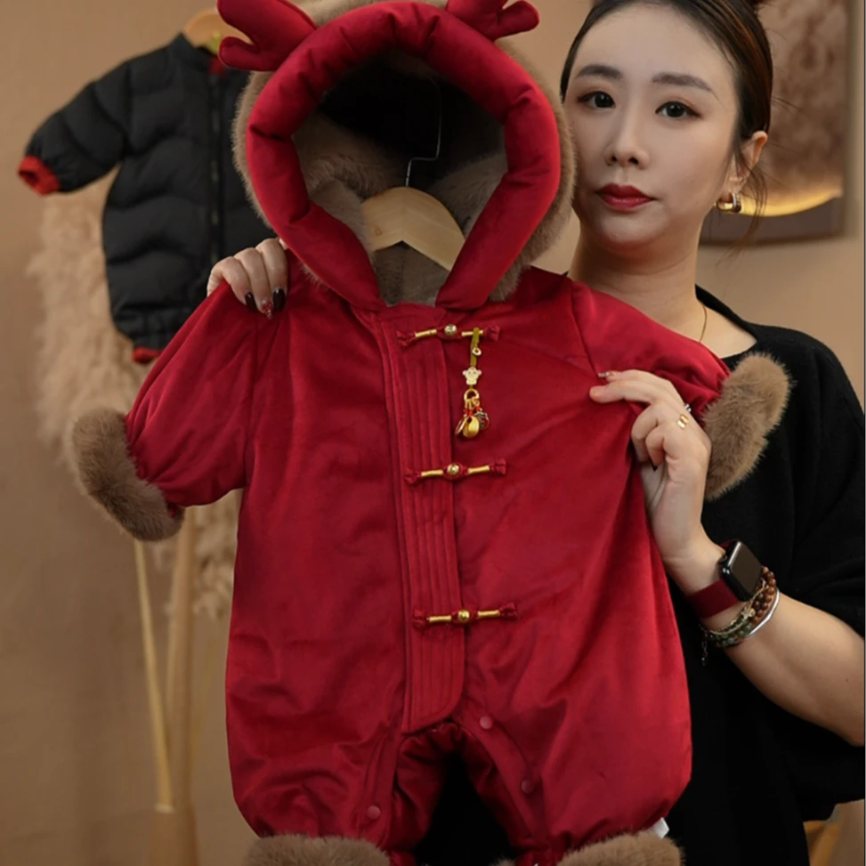 【S龙重登场】新款冬季时尚中国风外套加厚加绒玩偶小龙人连体哈衣