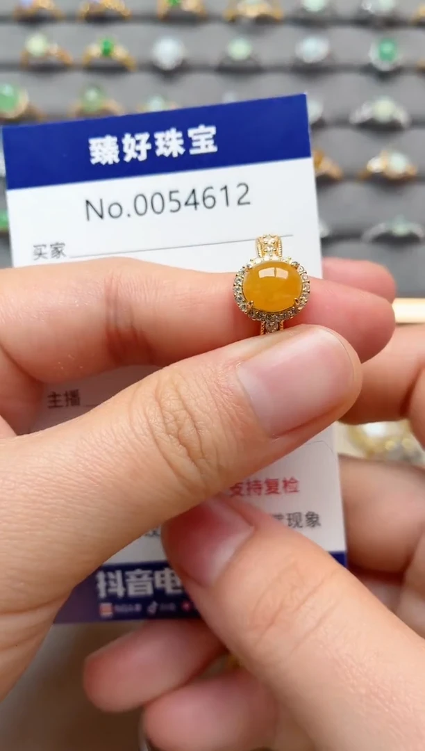 银S925镶嵌戒指翡翠1