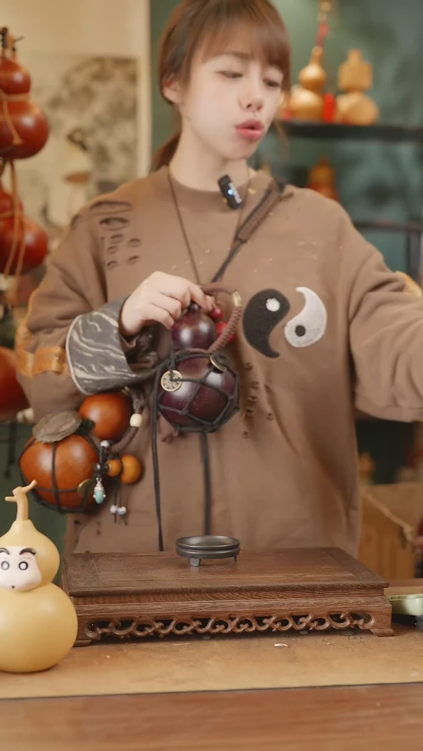 【闪购商品】296号精品天然大漆工艺防渗内胆酒葫芦~