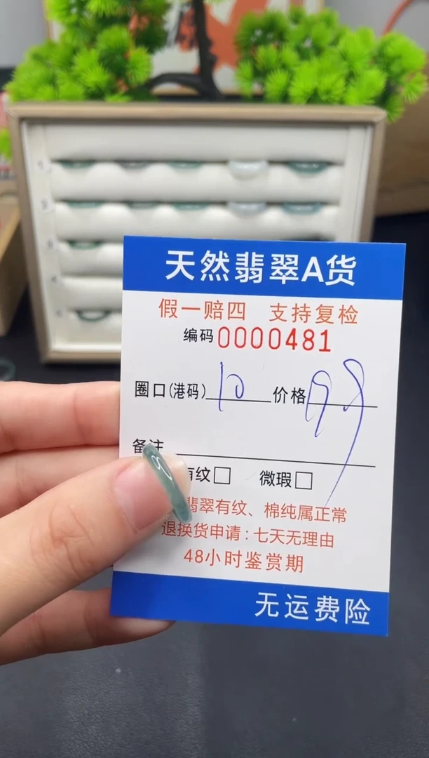 【闪购商品】翡翠戒指未镶嵌10*0481--