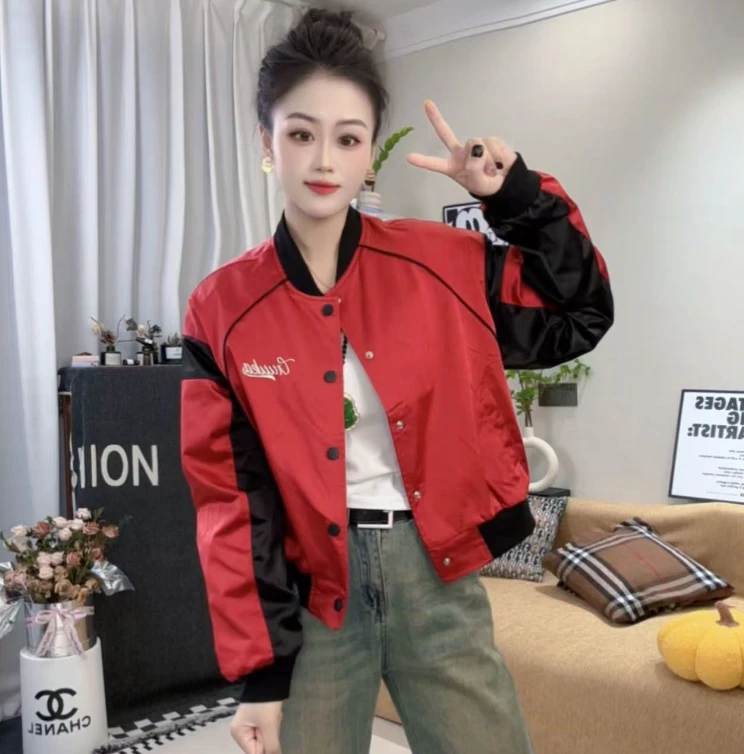 秋季新款休闲百搭时尚上衣女短款简约宽松外套秋季女外套