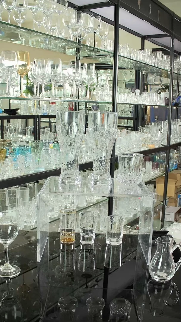 水晶玻璃平底款JL605啤酒杯1只+JLS08杯子6个+沉降啤酒杯1个