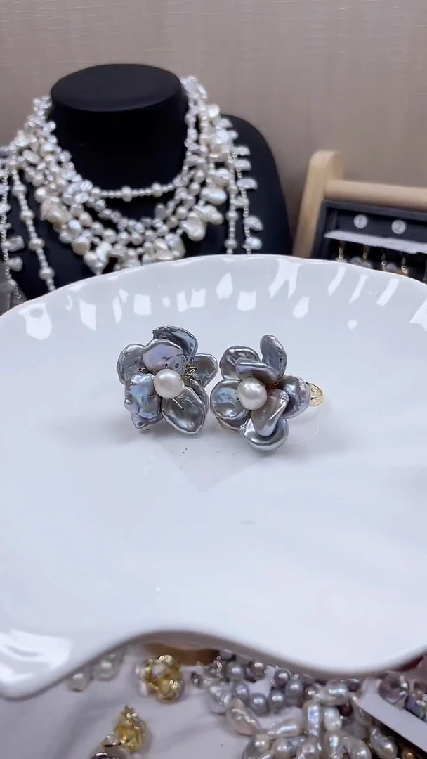 未镶嵌戒指淡水珍珠【纯恬饰品】（多样性发货发一）