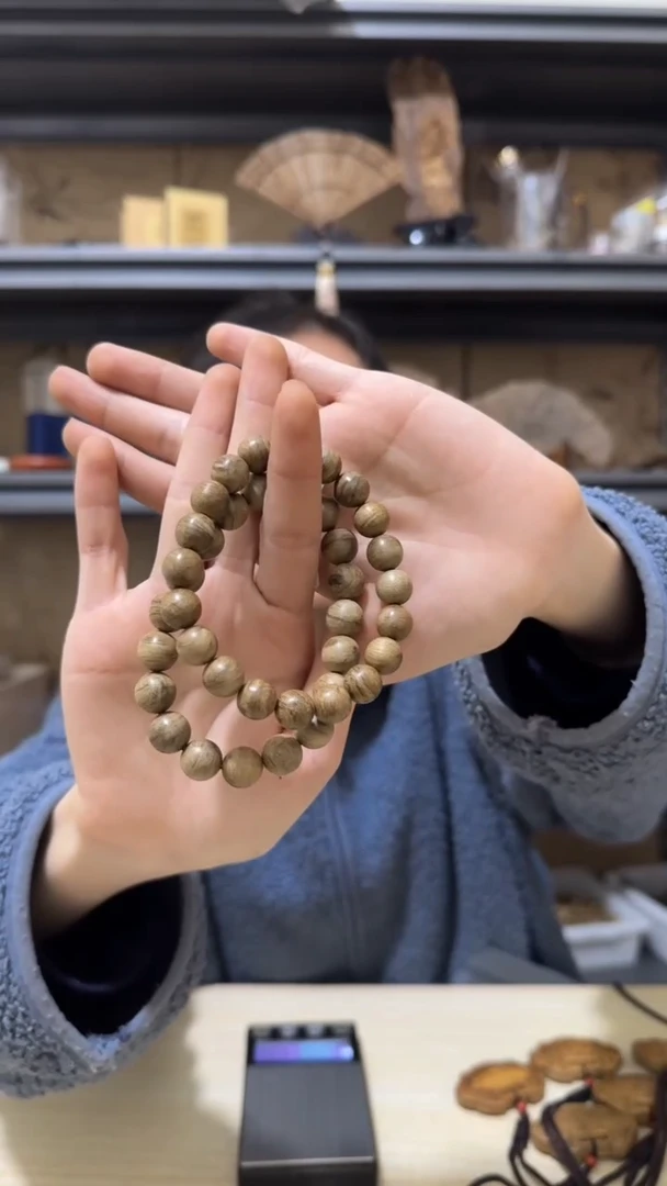 【闪购商品】沉香手串32号柬埔寨野料手串多样性发一条卡1.0